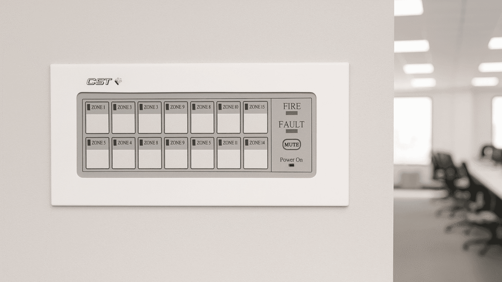 GST-RP16 Conventional Fire Alarm Repeater Panel installation view