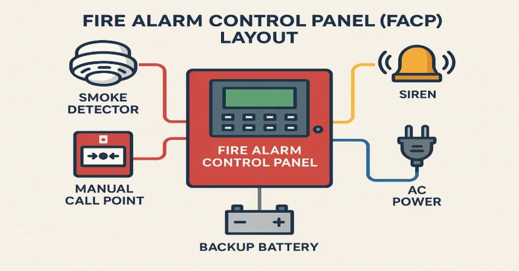 Fire Alarm Control Panel (FACP) Layout Diagram