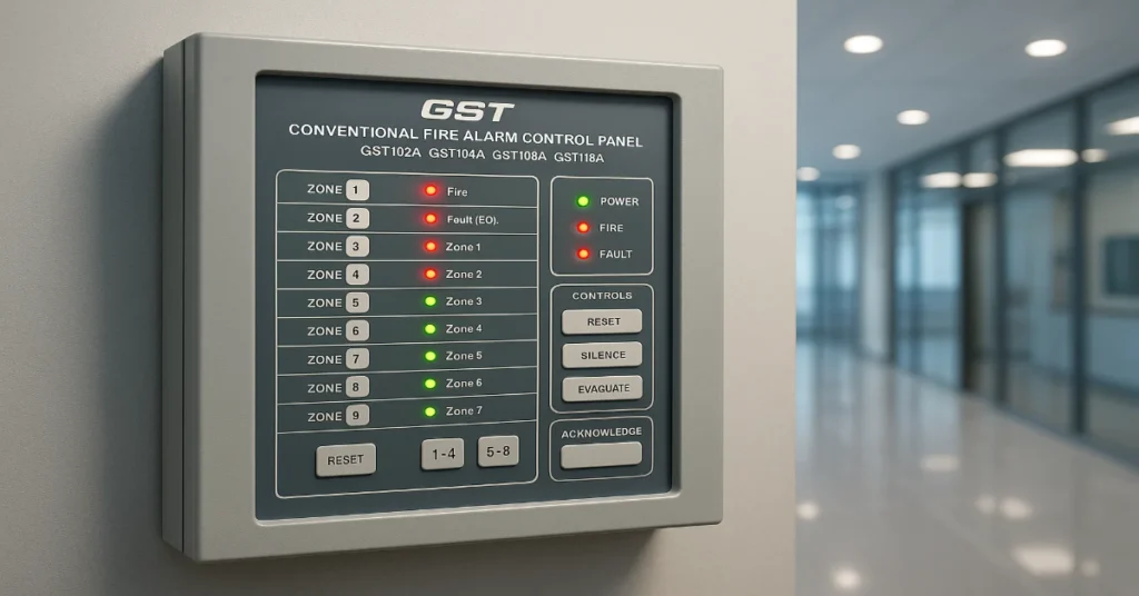 Buy GST Conventional Fire Alarm Control Panel in Delhi NCR