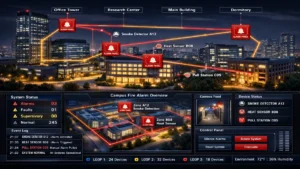 How We Designed a Scalable Fire Alarm Network Using GST Addressable Panels for a Multi-Building Campus