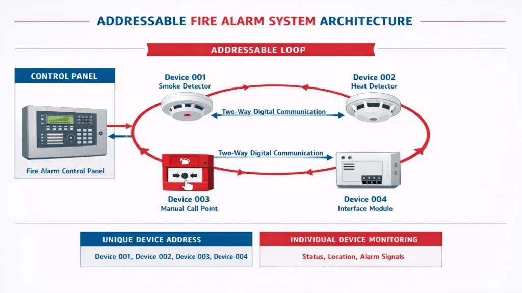 What is an Addressable Fire Alarm System — Architecture Explanation