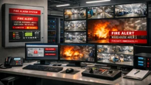 Data Communication Between Fire Alarm and Surveillance Systems