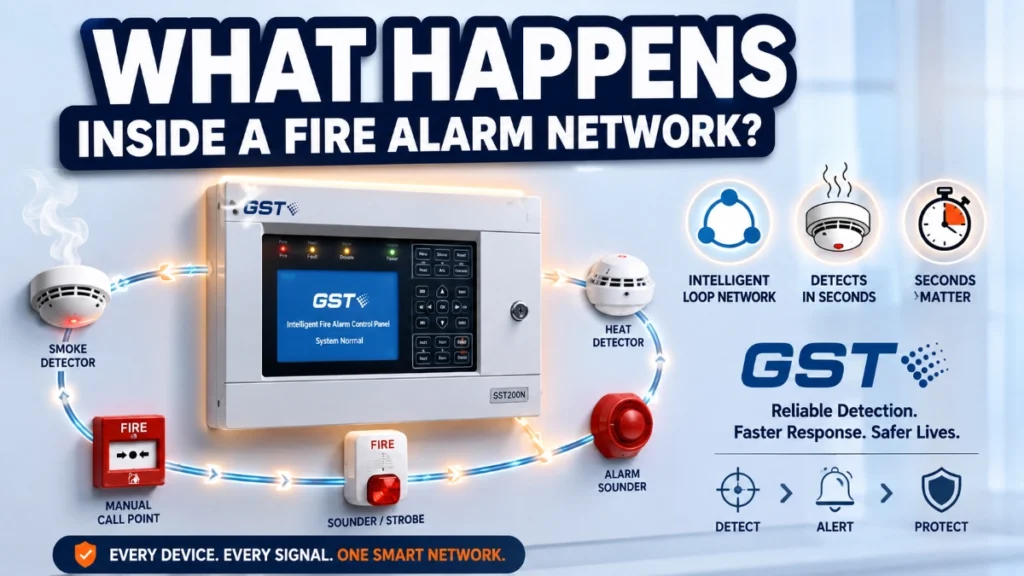 Inside an Addressable Fire Alarm Network During an Alarm