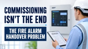 The Fire Alarm Handover Problem